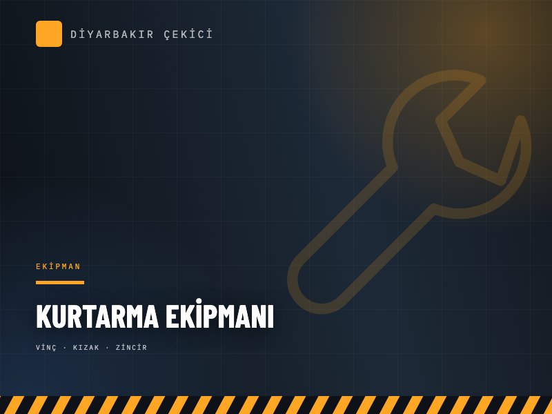Vinç, kızak ve zincir gibi kurtarma ekipmanları